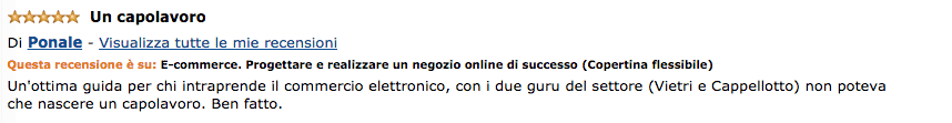 Libro e-Commerce Hoepli Vietri Commento Amazon