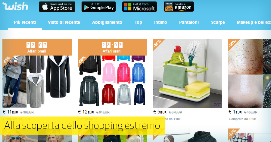 Il caso Wish.com: esperienza d’acquisto