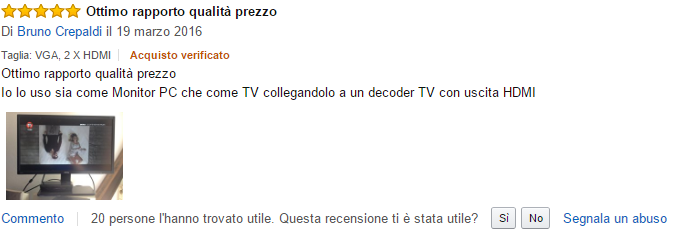 Recensione prodotto Amazon