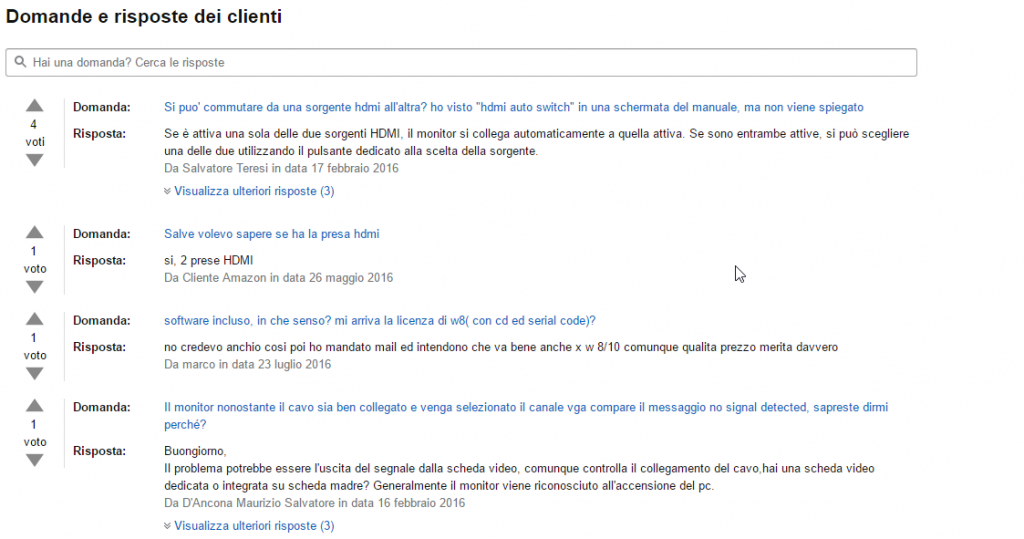 Commento Prodotto Amazon